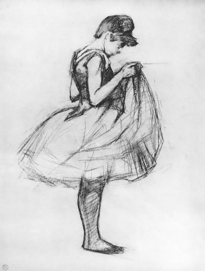 Dancer Adjusting Her Costume and Hitching Up Her Skirt, 1889 by Henri de Toulouse Lautrec